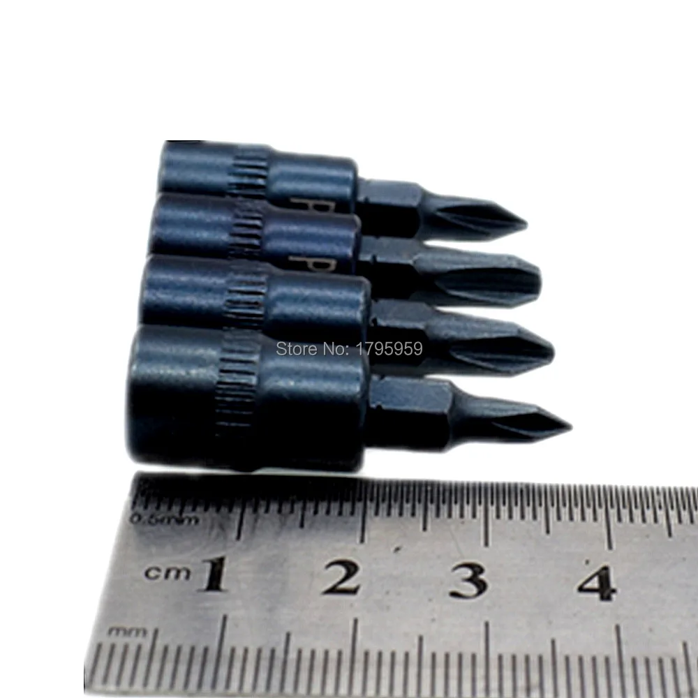 4 Piece Phillips Screwdriver Bits 1/4 Inch Square Drive Socket Adapter Hand Tools PH0 PH1 PH2 PH3 Phillips Key Socket Bit Set