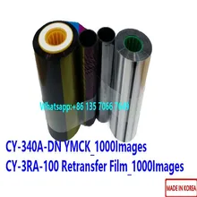 1 комплект, совместимый с DNP CY-340A-DN YMCK& CY-3RA-100, Переделанный в Корее CY-340-100D для DNP CX330 CX D80 ID карты принтера