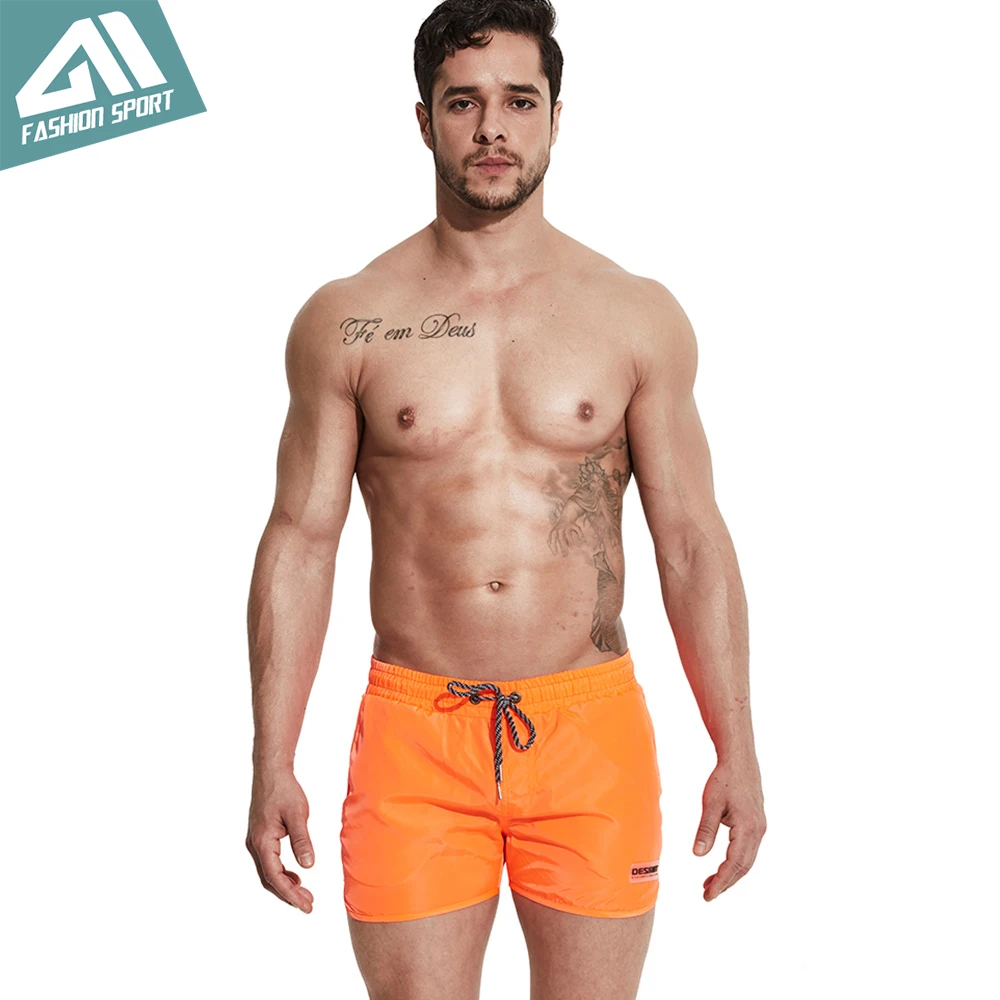 Desmiit Solid Men's Board Shorts Sport Athletic Running Gym Walking Men Shorts (24)