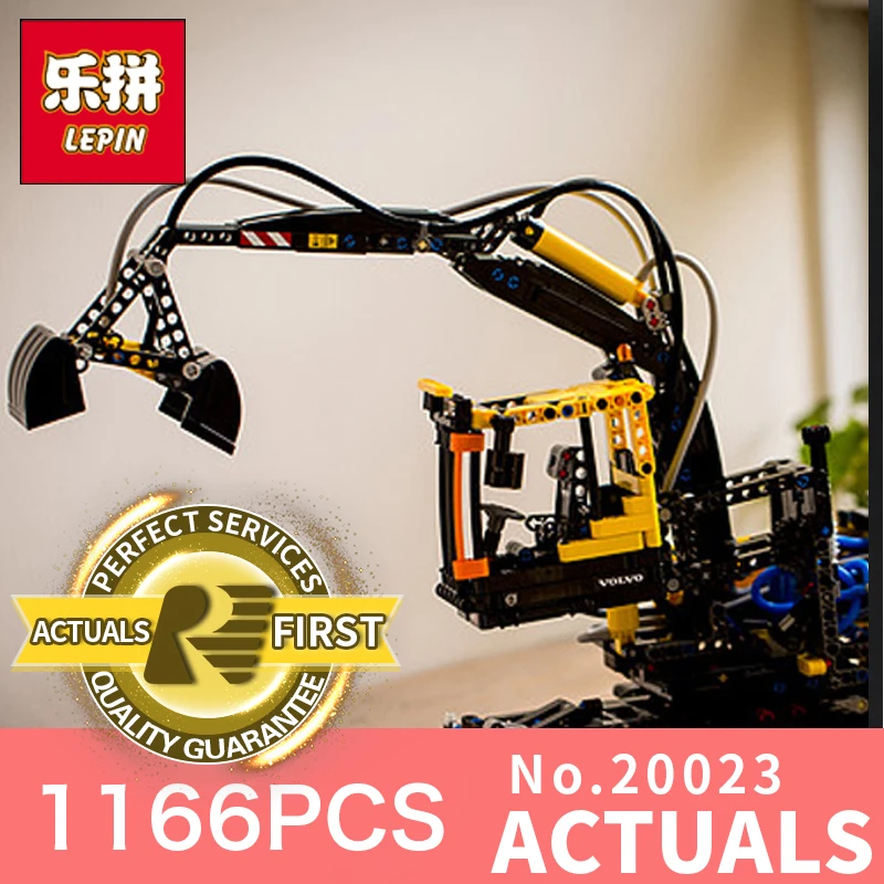 

1166Pcs 20023 Technic Series Volvo EW Excavator Model LegoINGlys Building Blocks Bricks Compatible 42053 to Children Toys