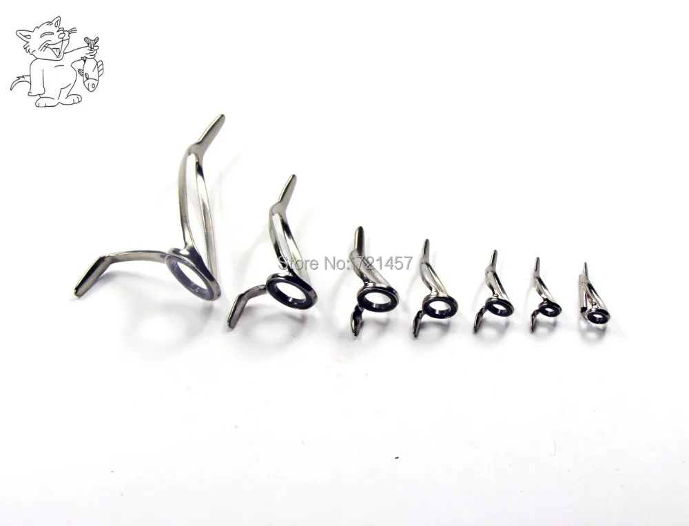 DY07 7 PCS Titanium Oxide Casting/Spinning Fishing Rod Guide Rod
