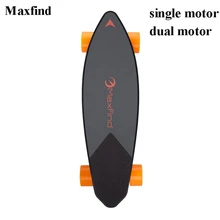 Электрический скейтборд Maxfind Max 2 с двойным мотором, максимальная скорость 36 км/ч, максимальный диапазон 25 км, пульт дистанционного управления, 4400 мА/ч, 120 кг