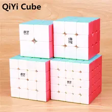QIYI savaşçı 3x3x3 4x4x4 5x5x5 sihirli küpler çocuk oyuncakları hızlı bulmacalar küp öğrenme etiket daha az Magico oyuncaklar cep küp 2x2x2