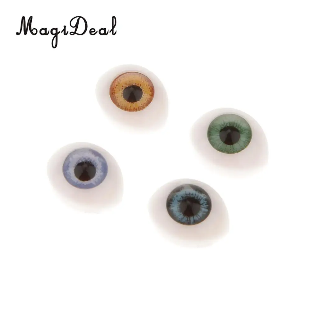 8Pcs Plastic Oval Fake Dolls Eyes Eyeballs for Children Kids DIY Mask Doll Bear Craft Toy Making 5mm Iris Accessory