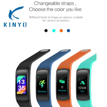 

Changeable straps smart wristband dynamic heart rate monitor smart band call message notification KY16 fantastic smart bracelet