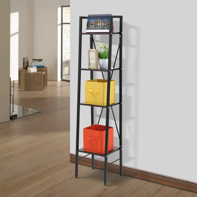 Langria 4 Tier Scaffali di Stoccaggio Libreria Scaletta e Unità di ... Langria 4 Tier Scaffali di Stoccaggio Libreria Scaletta e Unità di ...