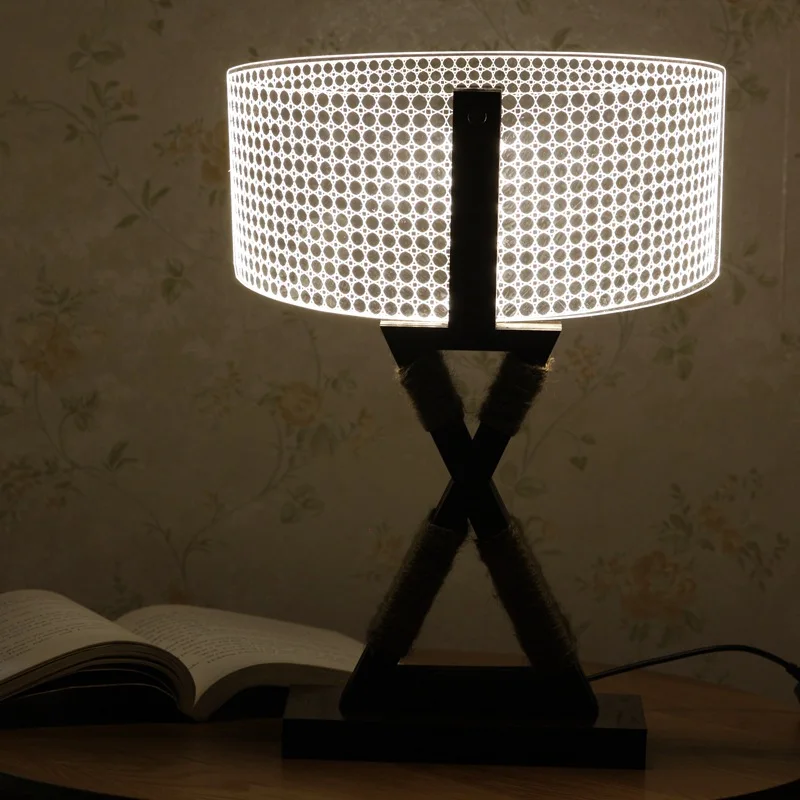 Основа из цельного дерева светодиодный 3D прикроватный светильник атмосфера мультяшная Сова Домашний Светильник для спальни ing USB зарядка креативный ночной Светильник для шкафа - Испускаемый цвет: RGB