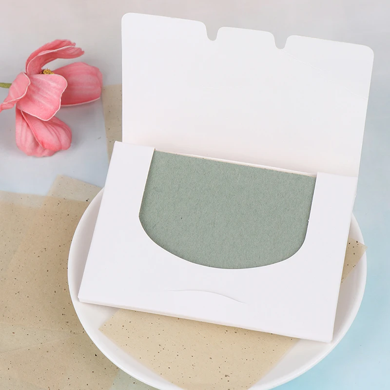 1 пакет/50 листовой бумаги s зеленый чай запах для снятия макияжа масло поглощающий лицо бумага очищающий лосьон для лица инструмент