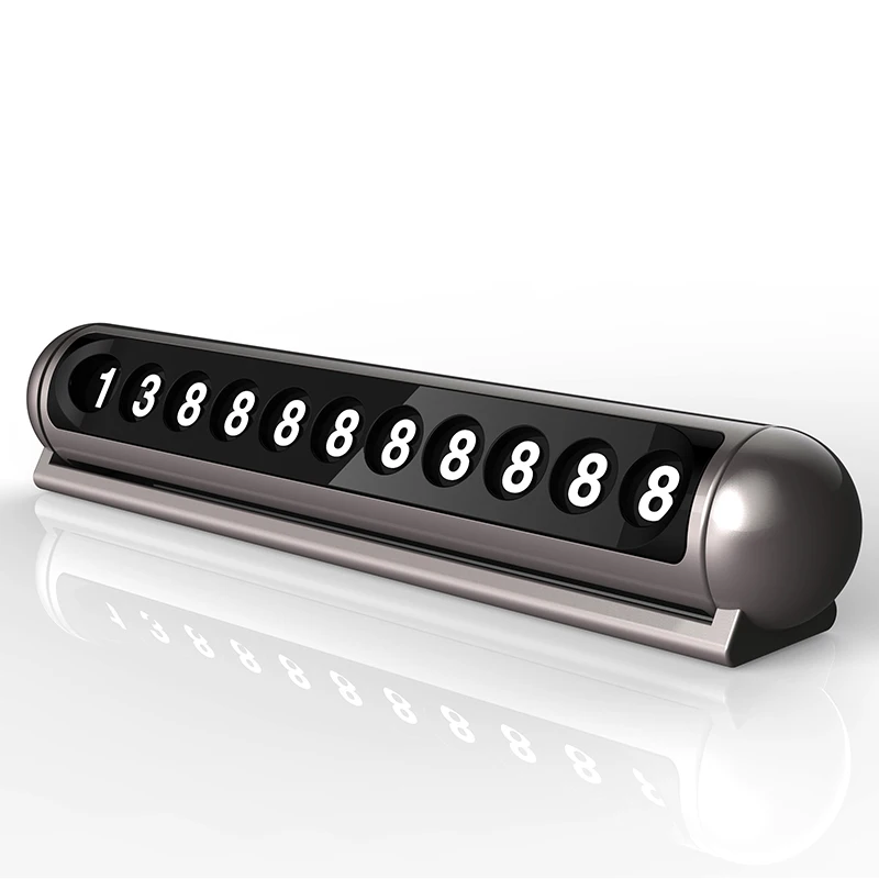 

Car Temporary Parking Card Hidden Double Sided Switch Car Styling Car Parking Phone Number Plate with Tracking Number