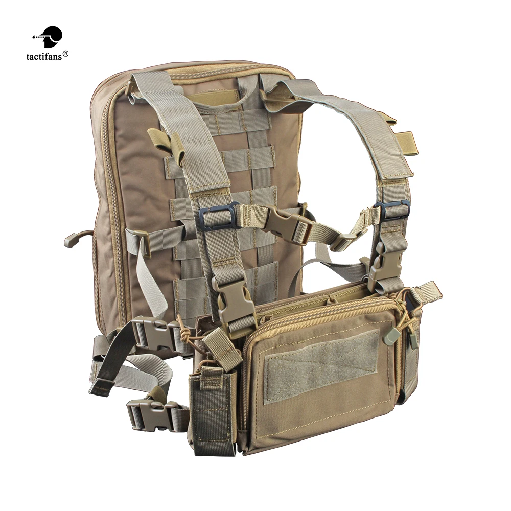 Günstig Flatpack D3 Plus Rucksack Trink CB Brust Rig Weste Rüstung Gewehr AK M4 Pistole Magazin Tasche Outdoor Wandern Jagd Armee tasche