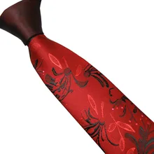 Мужские галстуки LAMMULIN темно-красный Узел контрастный красный с черным цветочным жаккардовым шейный платок из микрофибры обтягивающий галстук 6 см Gravats Corbata