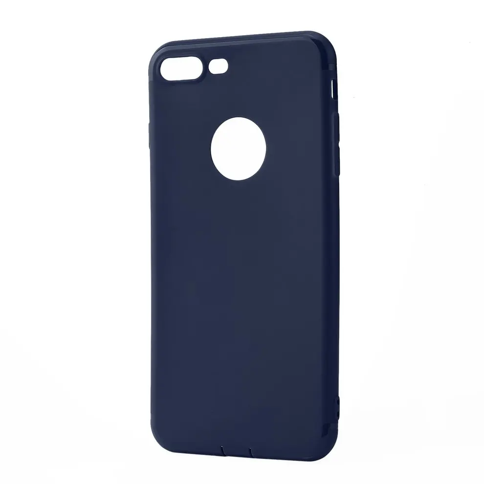 

8pcs Blue Silicone Matte Back Cover Shockproof Protective Phone Case Shell For iPhone 7 Plus