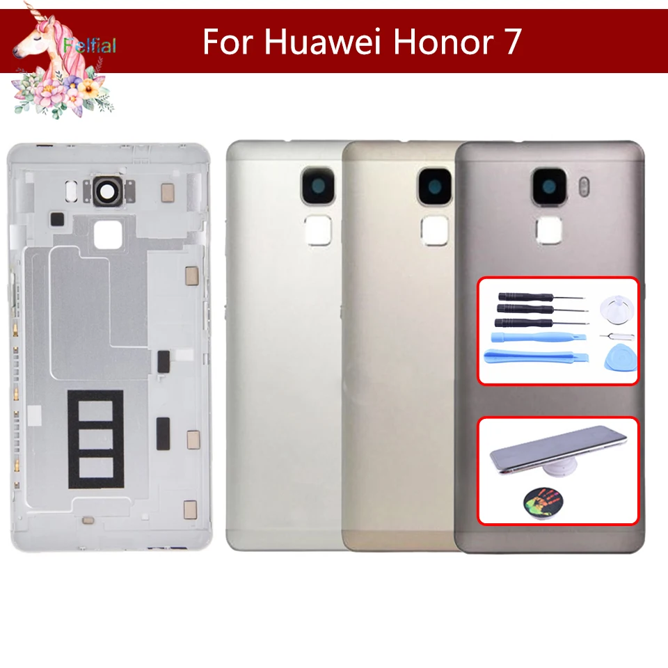 Оригинальный чехол на заднюю панель для Huawei Honor 7 с полной батареей PLK AL10 рисунком