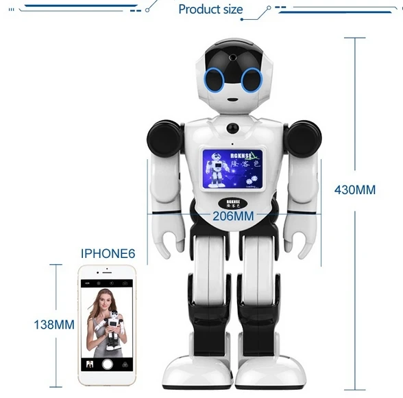 

Newest high technology smart robot innovative intelligent automatic Humanoid Programmable Background Music