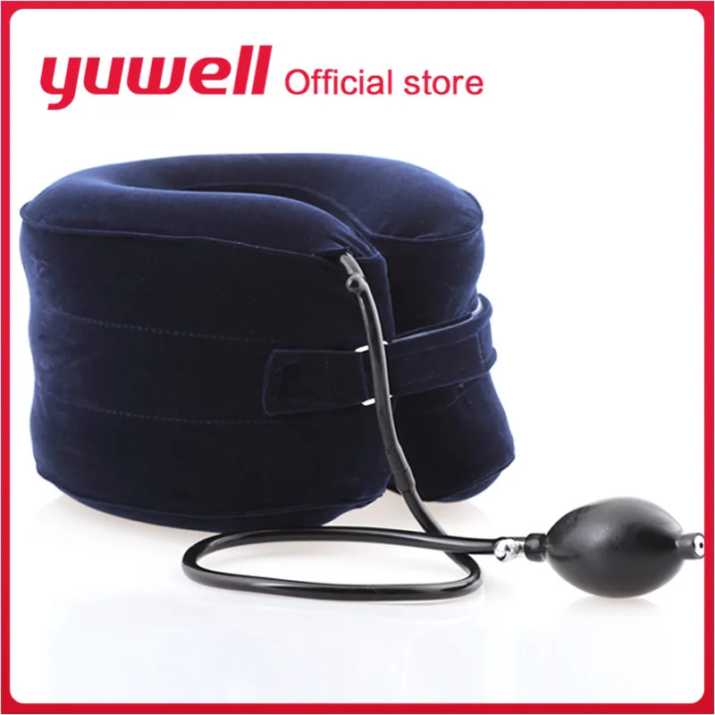 Yuwell tipo C terapia de tracción en el cuello vértebra Cervical compatible con cuello ortopédico cuidado de la salud masajeador inflable soporte médico