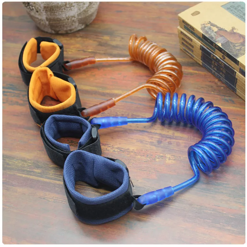 Safety Protection Children Anti-Lost TPU Steel Wire Elastic Rope Baby Anti-Take Away Leash Kids Away from the Lost Ring 1.5m09