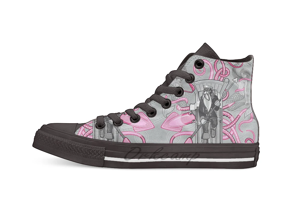 

Deep Sleep Unisex High Top Canvas flat Casual Custom shoes Drop Shipping