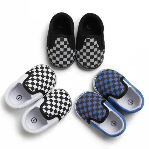 

Newborn Baby Boy Girl Crib Pram Shoes Prewalker Soft Sole Slippers Trainers 0-18 Black,11cm