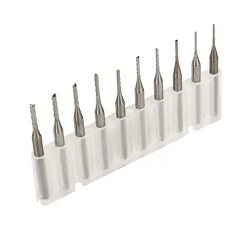 

50pcs Silver Carbide End Mill Engraving Bits for CNC PCB Machinery 0.8mm-1.8mm