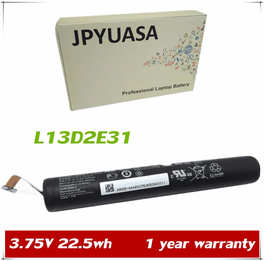 

7XINbox 3.75V 22.5wh L13D2E31 Laptop Battery For Lenovo Yoga Tablet 8 Pad B6000 1ICR19/65-2 L13D2E31