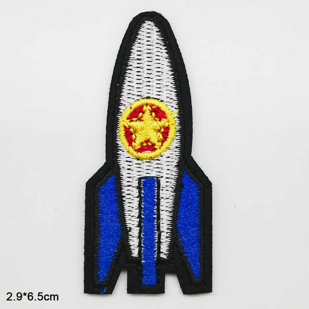 Rocket Iron On Patches Embroidered Clothes Patch For Clothing Clothes
