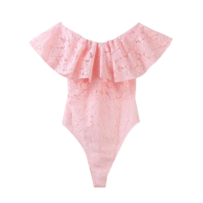 pink off the shoulder bodysuit