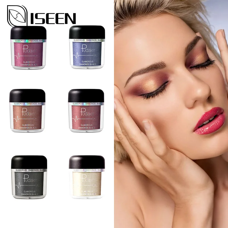 

Glitter Eyeshadow Metallic Loose Powder Waterproof Shimmer Pigments Eye Shadow Makeup Eye Shadow High Gloss Dual Pearl Powder