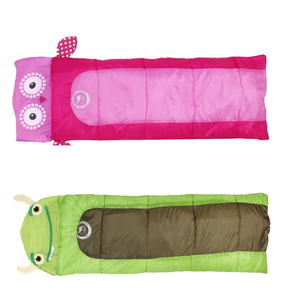 Outdoor Waterproof Camping Sleeping Bag Kids Packable Sleeping Quilt Indoor Playing Blanket with Pillow and Storage Bag
