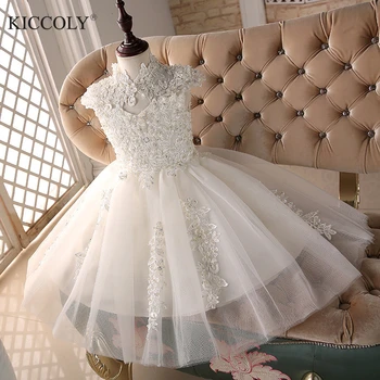 Glizt Bead White Tulle first communion dresses for girls Vestido Daminha Casamento Luxury Ball Gown Organza Flower Girl Dresses glizt bead white tulle first communion dresses for girls vestido daminha casamento luxury ball gown organza flower girl dresses