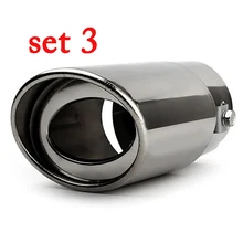 6mm inlet Auto auspuff rohr universal Chrom Edelstahl Chrome Trim Dekorative Tipp auspuffrohr Auto Styling