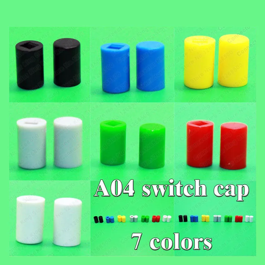 100pcs 7 color A04 Tactile Push Button Switch Cap,tact micro switch