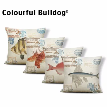 

Sea Animal Series Cushions Quotes Pillow Case Cover Vintage Lighthouse Settee Home Decor Dakimakura Large Burlap Custom Made