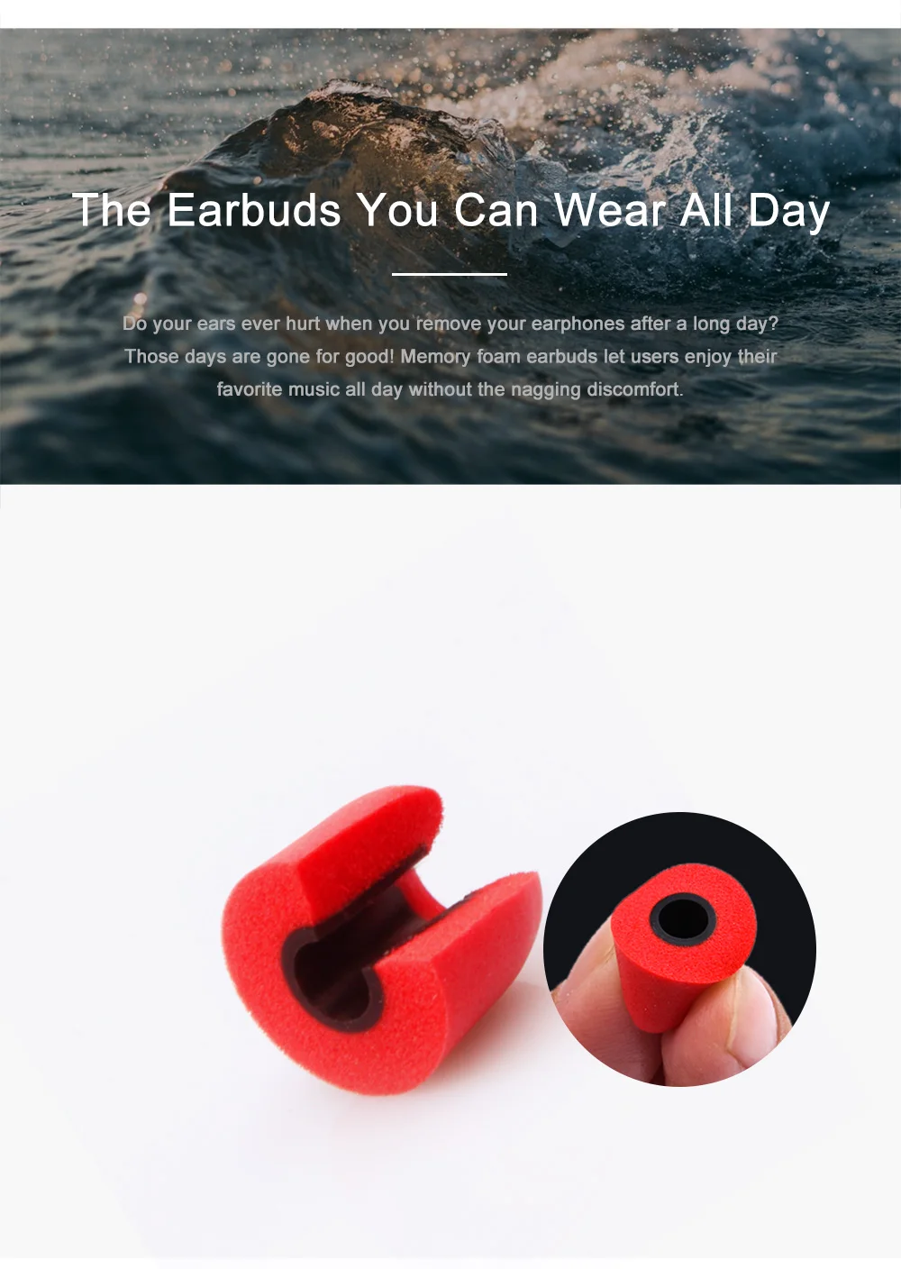 Original Memory Foam Ear Tips | AstroSoar Noise Isolating Earbud Earpad for Earphones | astrosoar.com