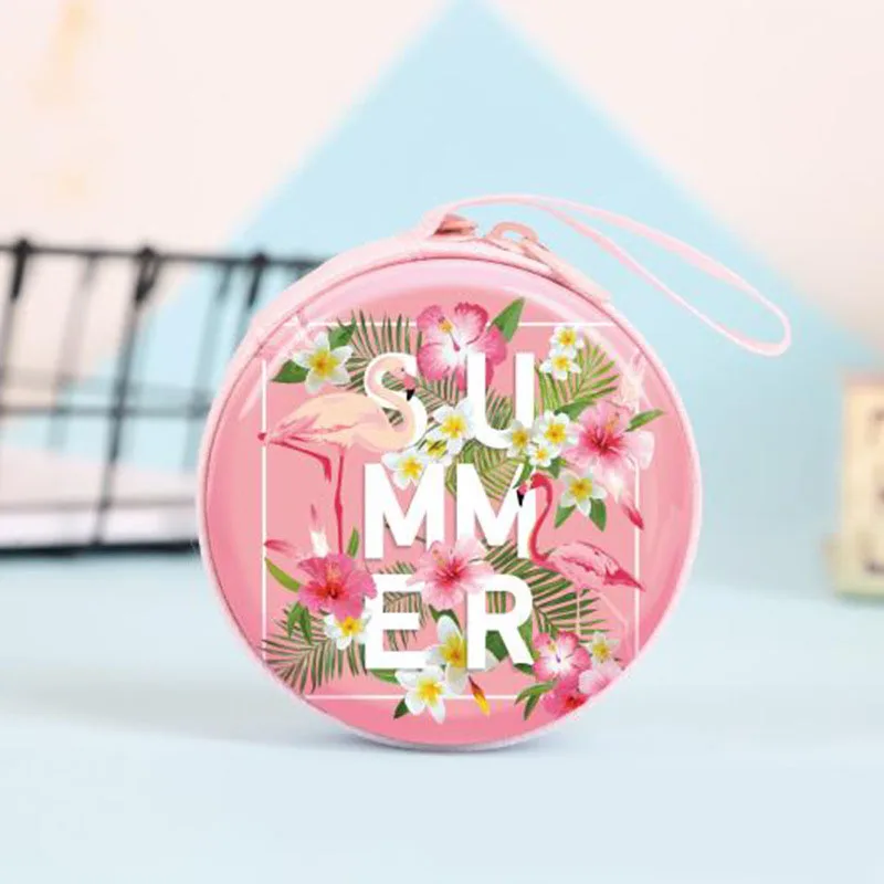 

Kawaii Colorful Flamingo SD Holder Case Storage Carrying Hard Bag Box Case for Earphone Memory Card Holder Bag Paper Clip Box