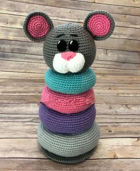 

crochet toys amigurumi rattle animal number w482