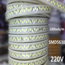 Светодиодный лента 5730 SMD диод 180 светодиодный/m Рождественский домашний Декор отеля высокого класса Газа 220 В переменного тока IP68