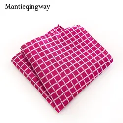 Mantieqingway 25*25 см носовой платок из полиэстера карман квадратный для мужской костюм Полосатый плед карман полотенца Свадебные Hankies полотенце