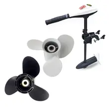 Aluminum Boat Outboard Propeller for Suzuki 9.9-15HP Black 3 Blades 10 Spline Tooth 9 1/4 x 11