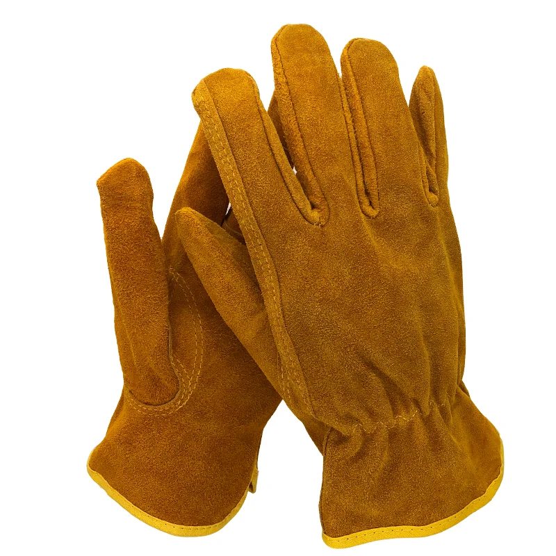 Для мужчин безопасности рабочие перчатки теплые кожаные рабочие перчатки сварки безопасности Защитные сад Спорт мото износостойкости GlovesNG4015