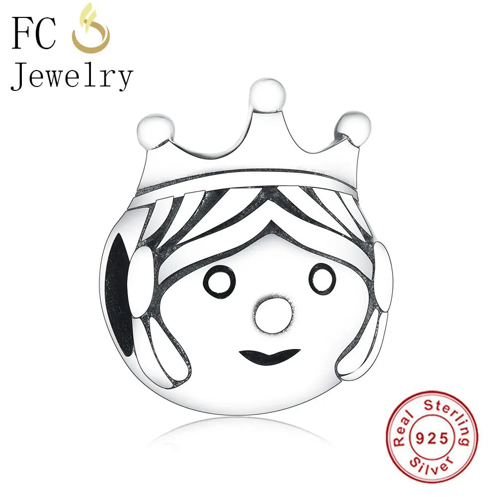 

Fit Original Pandora Charms Bracelet 925 Silver Precious Princess Charms Bead Pendant Berloque Women DIY Jewelry Making Gioielli