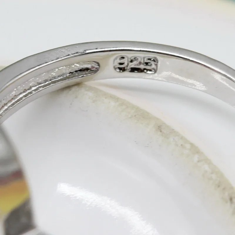 Fashion Oval Green Semi-precious Stone 925 Sterling Silver Ring For Women Blue Pink Cocktail Rings With Stone Free Jewelry Box Fashion Jewelry