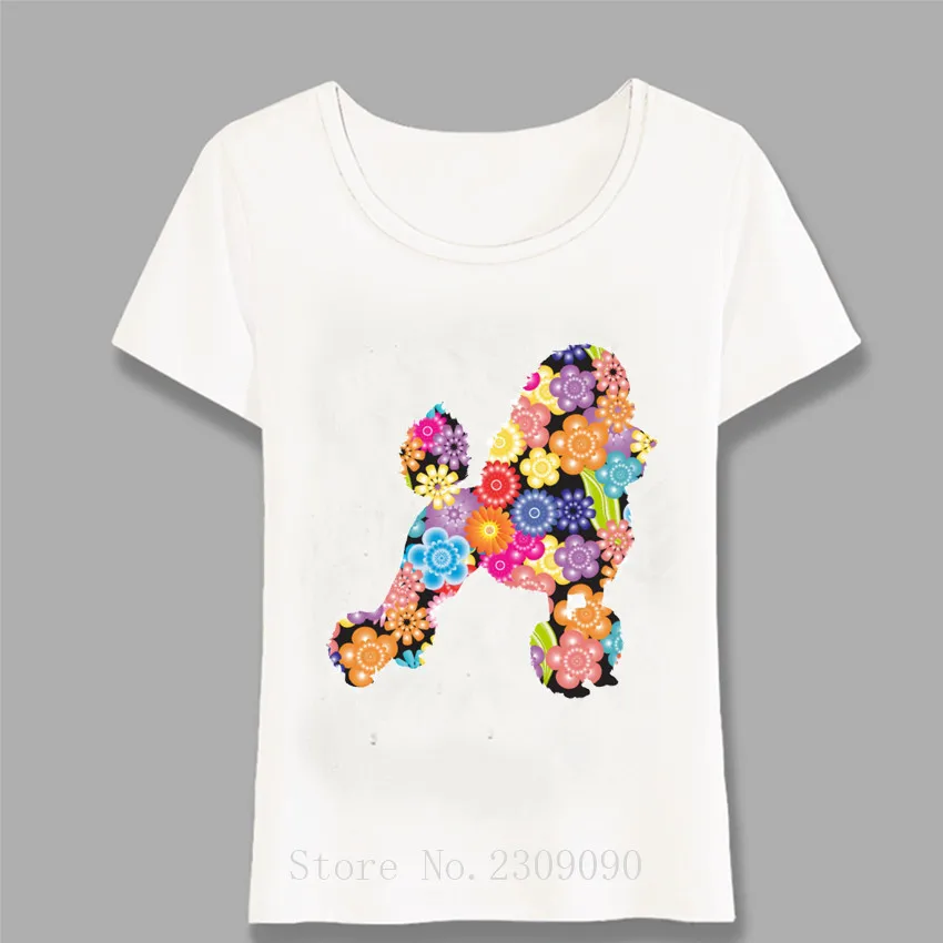 

New Fashion Toy Poodle Print T-Shirt Women Cute Pet Dog t-shirt Animal Design Tops Girl Fun Tee Hipster Female Short Sleeve