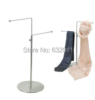 

Top dressing store fixture decoration metal adjustable scarves necktie hook desktop display rack showing stand