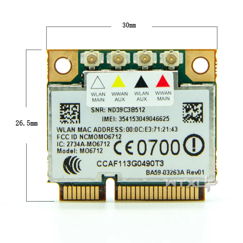 Мини PCI-E 3g модуль беспроводной WWAN Wifi Wlan карта для опции GTM671W MO6712 HSDPA gps EDGE WCDMA UMTS GSM 2 в 1 модемы