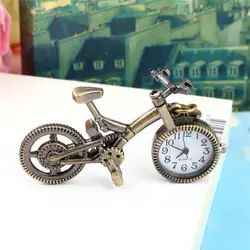 Шарм стимпанк карманные бронзовые часы Велосипедный спорт кварцевые карманные часы для мужчин для женщин Творческий цепочки и ожерелья