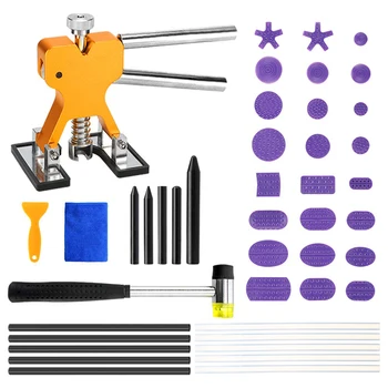 

Auto Car Repair Tool dent remover Repairing Kit 43pcs Car Dent Lifter Hammer Tap Down Tool Mixed Puller Drawing Gasket Glue Tab