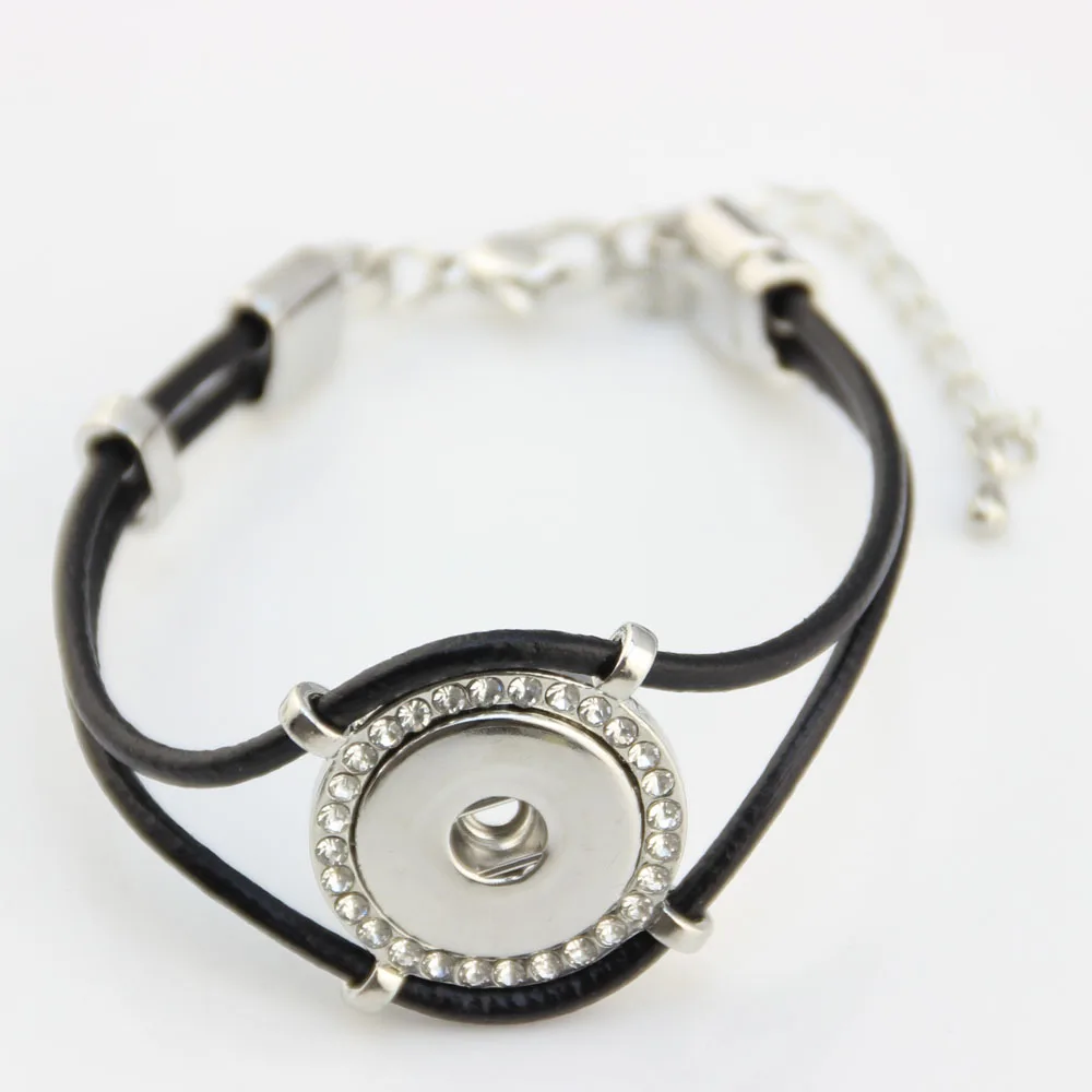 Interchangeable snap jewelry for leather ginger snaps bracelet charm