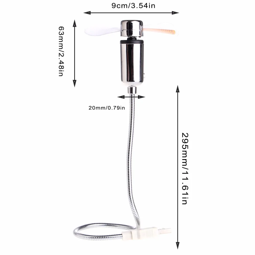 Гибкий светодиодный usb-вентилятор с гибким креплением в режиме реального времени с дисплеем температуры и мягким лезвием usb-гаджеты