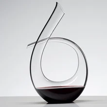 Бессвинцовый Хрустальный графин ручной работы стеклянная бутылка для вина 1300 мл прозрачная