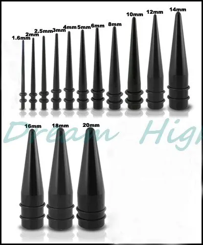 Us 54 12 5 Off Wholesal Black Acrylic Ear Piercing Tapers Studs Expander Earring For Women Men 140pcs Lot Free Shipping Stretchers Sets In